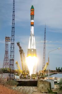 Launch of Spaceship in Baikonur